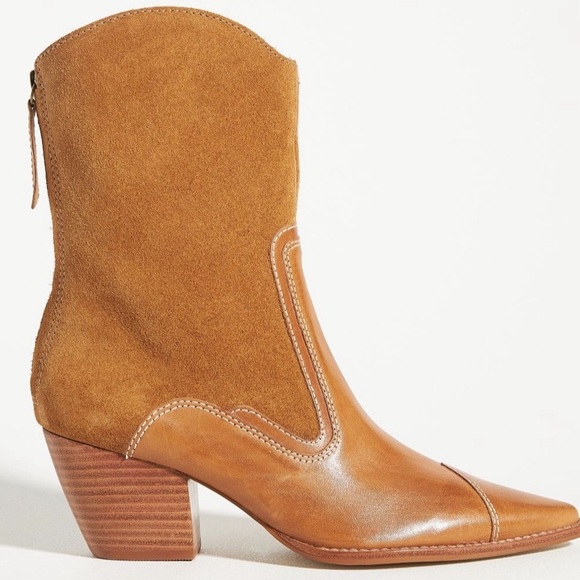 Matisse for Anthropologie Carina Boots New Honey Tan ankle booties sz 6 leather - Picture 1 of 11